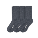 Pacas Womens Lightweight Alpaca Crew Socks 3-Pack  -  Small/Medium / Charcoal
