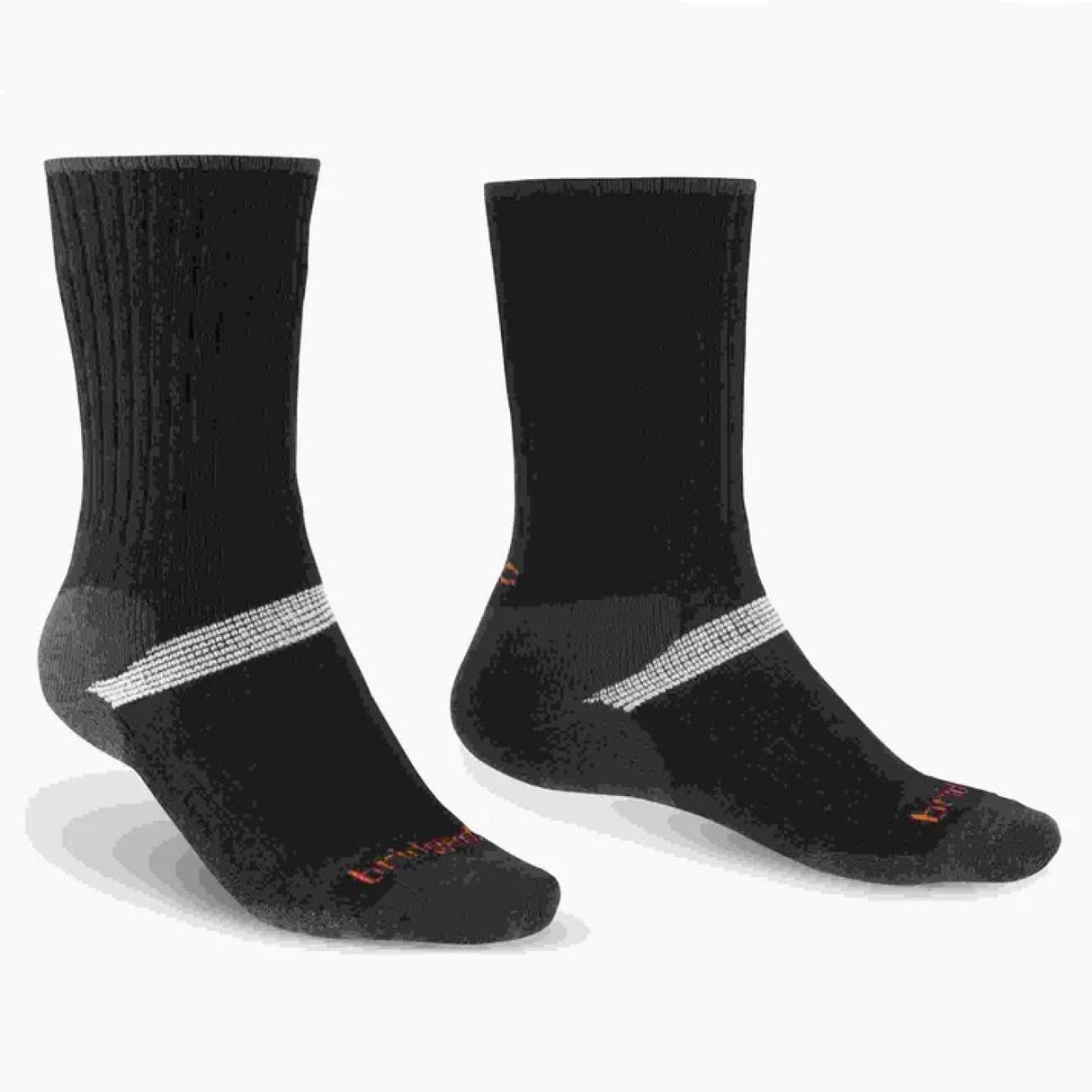 Bridgedale Mens Cross Country Merino Crew Ski Socks  -  Medium / Black