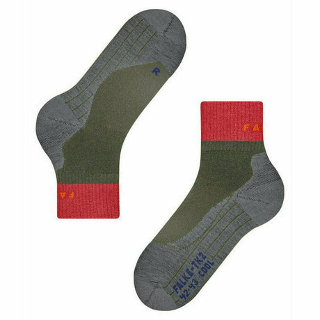 FALKE Womens TK2 Explore Cool Short Trekking Quarter Socks - Clearance  -  37-38 / Herb