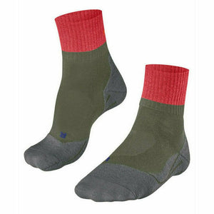 FALKE Womens TK2 Explore Cool Short Trekking Quarter Socks-Clearance  -  37-38 / Herb