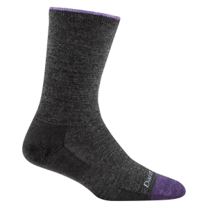 Darn Tough Womens Solid Basic Crew Lightweight Lifestyle Socks  -  Small / Charcoal