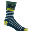 Darn Tough Mens Animal Haus Crew Lightweight Lifestyle Socks  -  Medium / Dark Teal