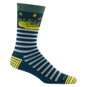 Darn Tough Mens Animal Haus Crew Lightweight Lifestyle Socks  -  Medium / Dark Teal
