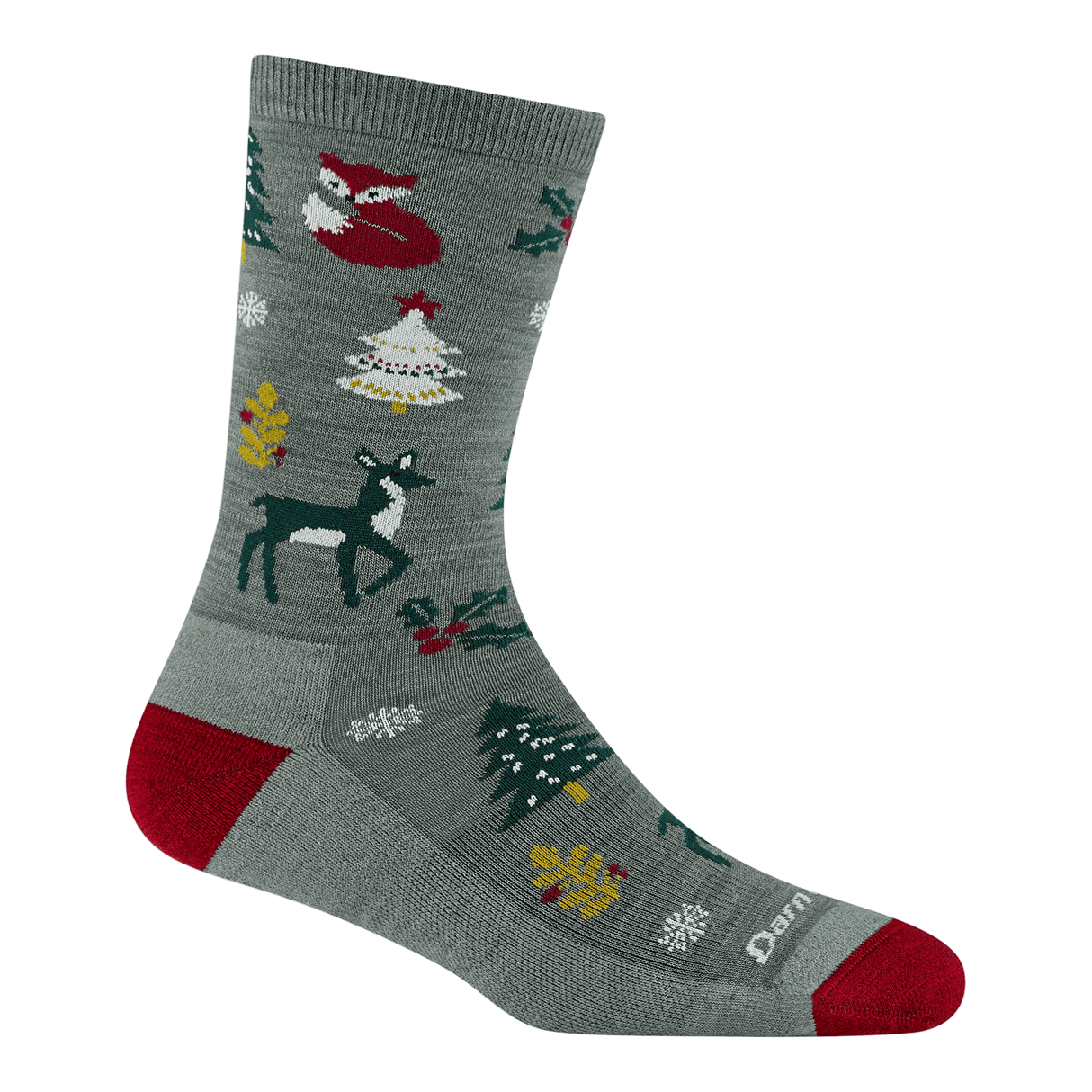 Darn Tough Womens Yuletide Wild Crew Cushioned Lightweight Socks