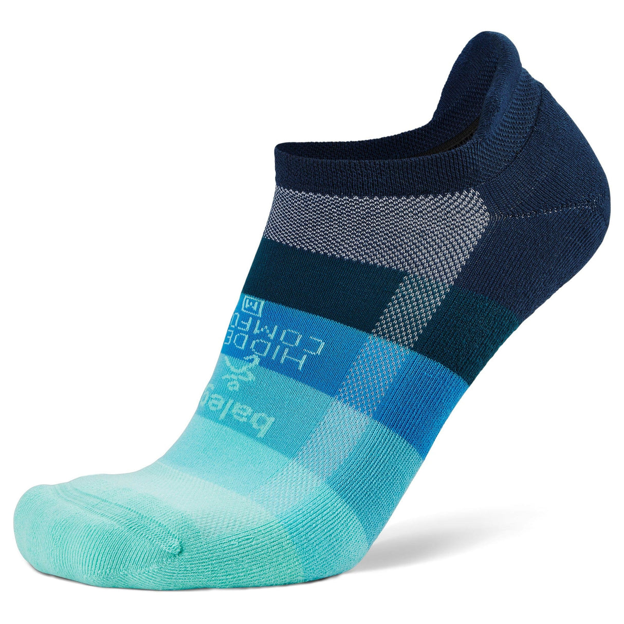 Balega Hidden Comfort No Show Tab Socks  -  Small / Legion Blue/Aqua