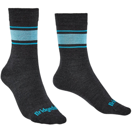 Bridgedale Womens Everyday Sock Performance Boot Liner Socks  -  Small / Dark Gray/Blue