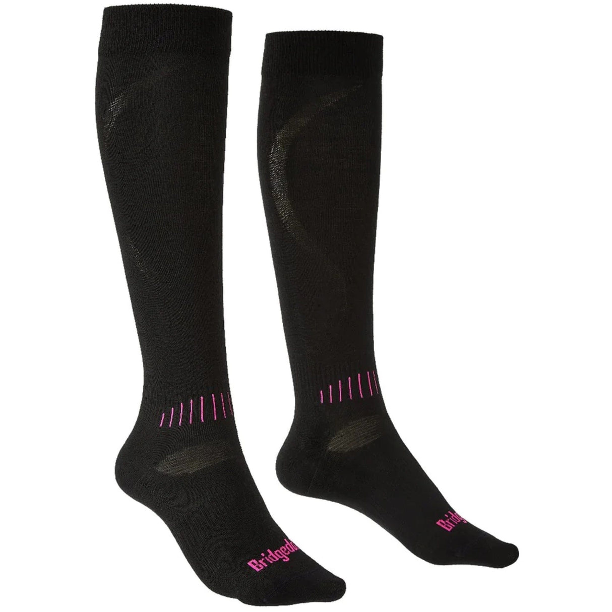 Bridgedale Womens Race OTC Ski Socks  -  Small / Black/Pink