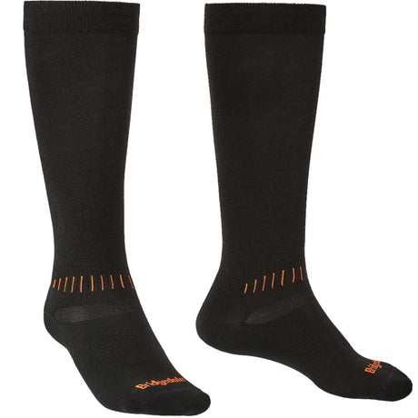 Bridgedale Mens Race OTC Ski Socks  -  Medium / Black/Orange