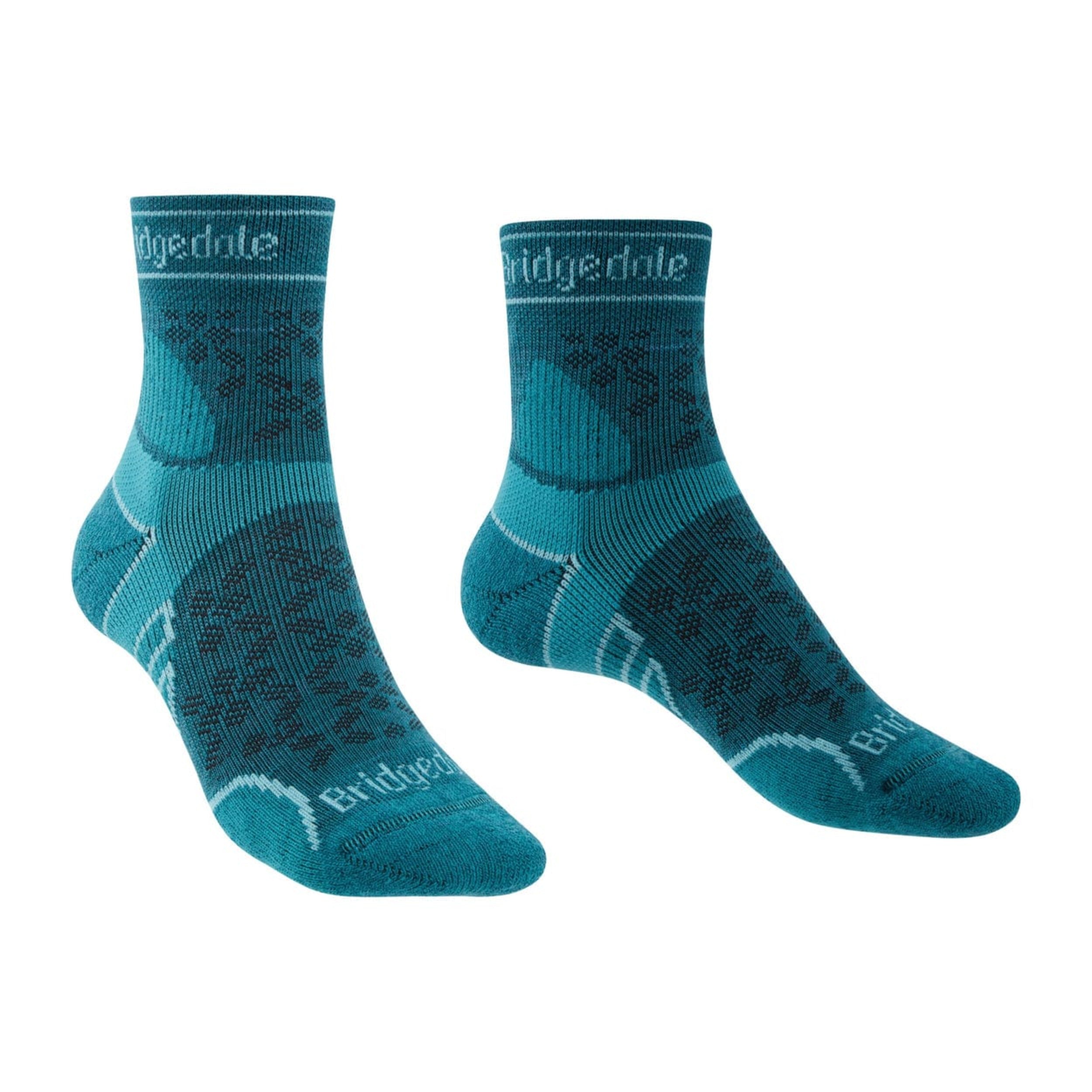 Bridgedale Womens Lightweight T2 Merino Sport 3/4 Crew Socks  -  Small / Teal