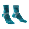 Bridgedale Womens Trail Run Ultralight Merino 3/4 Crew Socks  -  Small / Teal