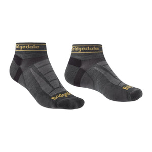 Bridgedale Mens Trail Run Ultralight Merino Low Socks  -  Medium / Gunmetal