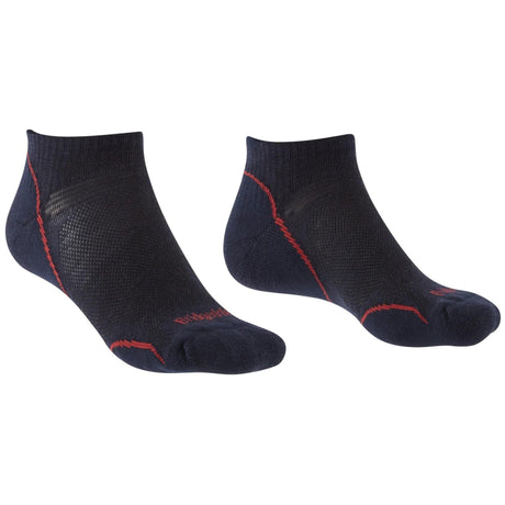 Bridgedale Mens Hike Ultralight Merino Low Socks  -  Medium / Navy/Red