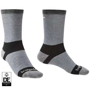 Bridgedale Mens Liner Coolmax Boot Socks  -  Small / Gray