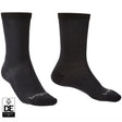 Bridgedale Mens Base Layer Coolmax Liner 2-Pack Socks  -  Small / Black