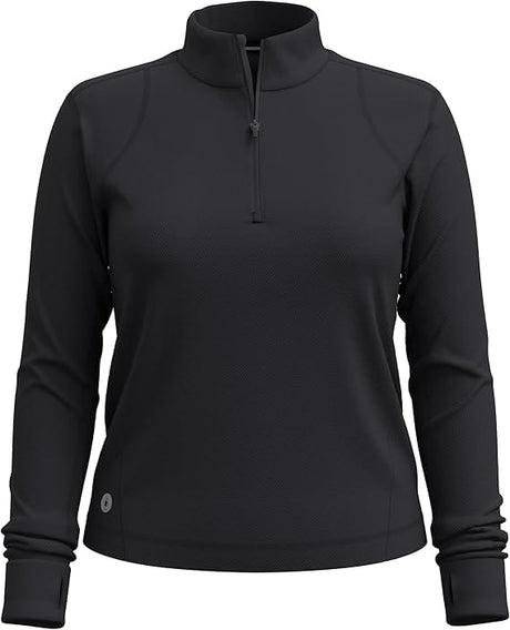 Smartwool Womens Active Uptempo 1/4 Zip  -  Small / Black