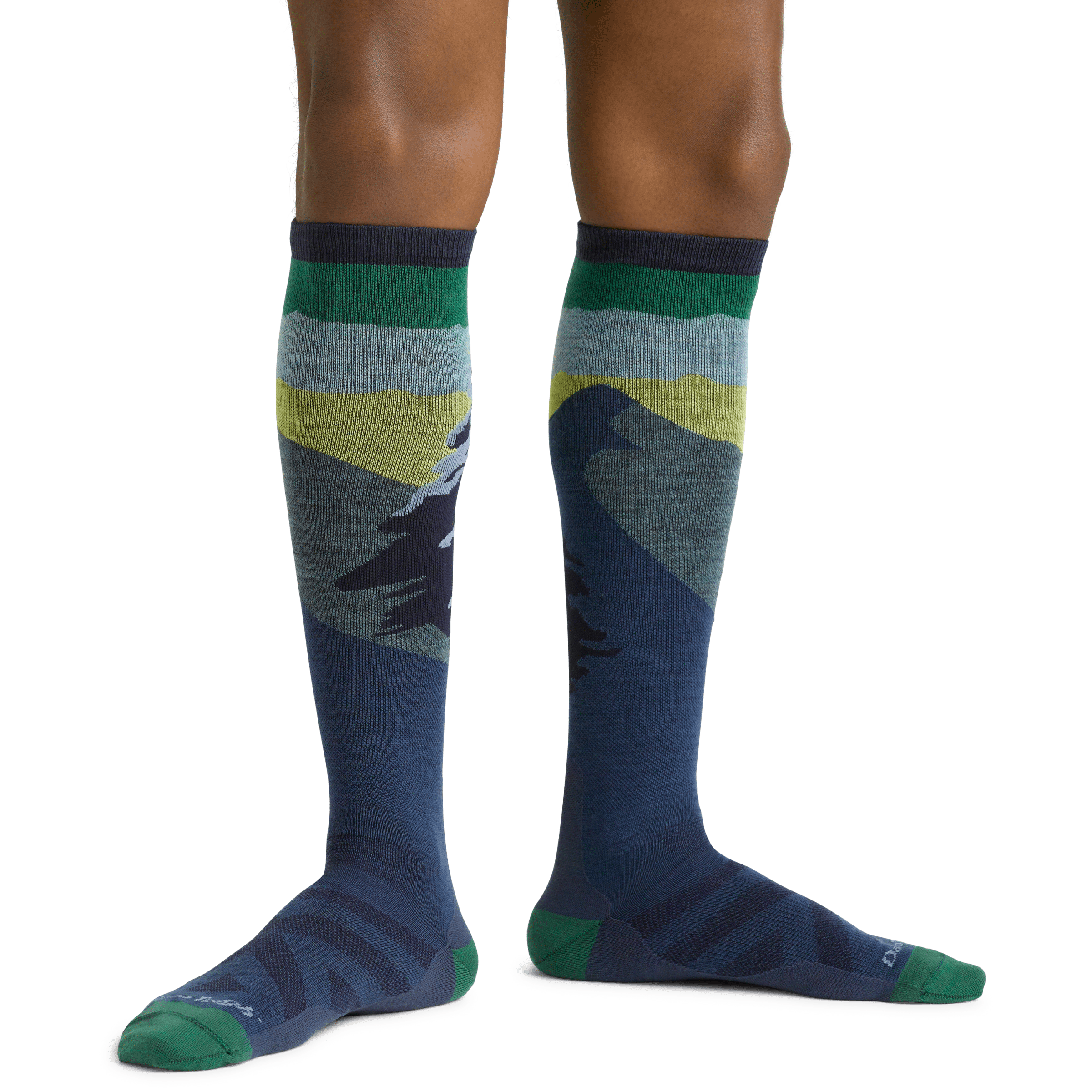 Darn Tough Mens Solstice Over-the-Calf Lightweight Ski & Snowboard Socks - Clearance  - 