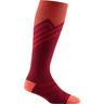 Darn Tough Womens Peaks Over-the-Calf Ultra-Lightweight Ski & Snowboard Socks - Clearance  -  Small / Burgundy
