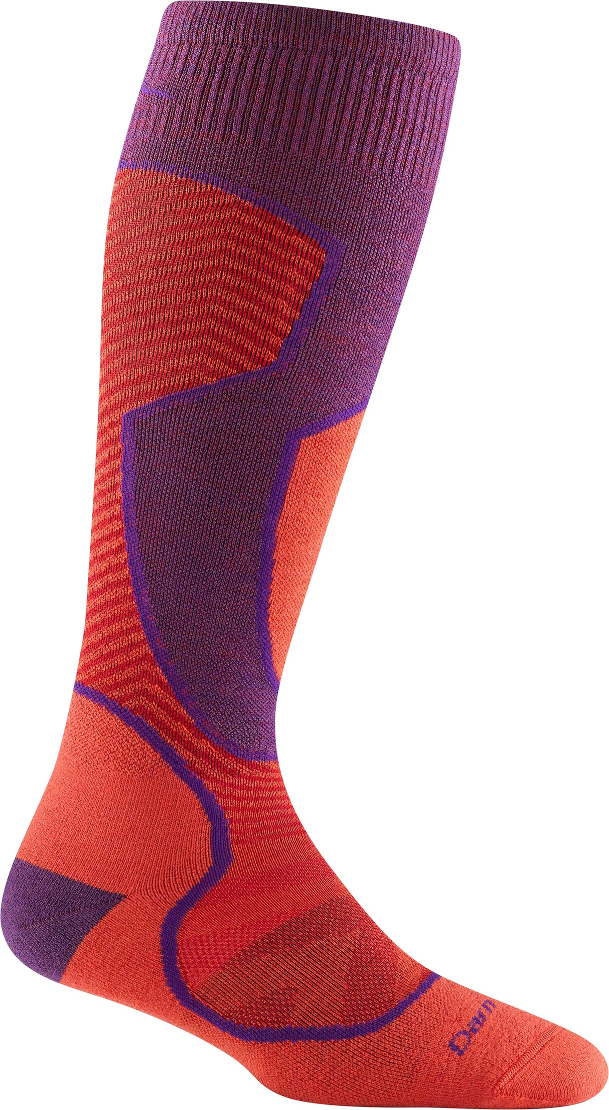 Darn Tough Womens Outer Limits Over-The-Calf Lightweight Ski & Snowboard Socks  -  Small / Nightshade