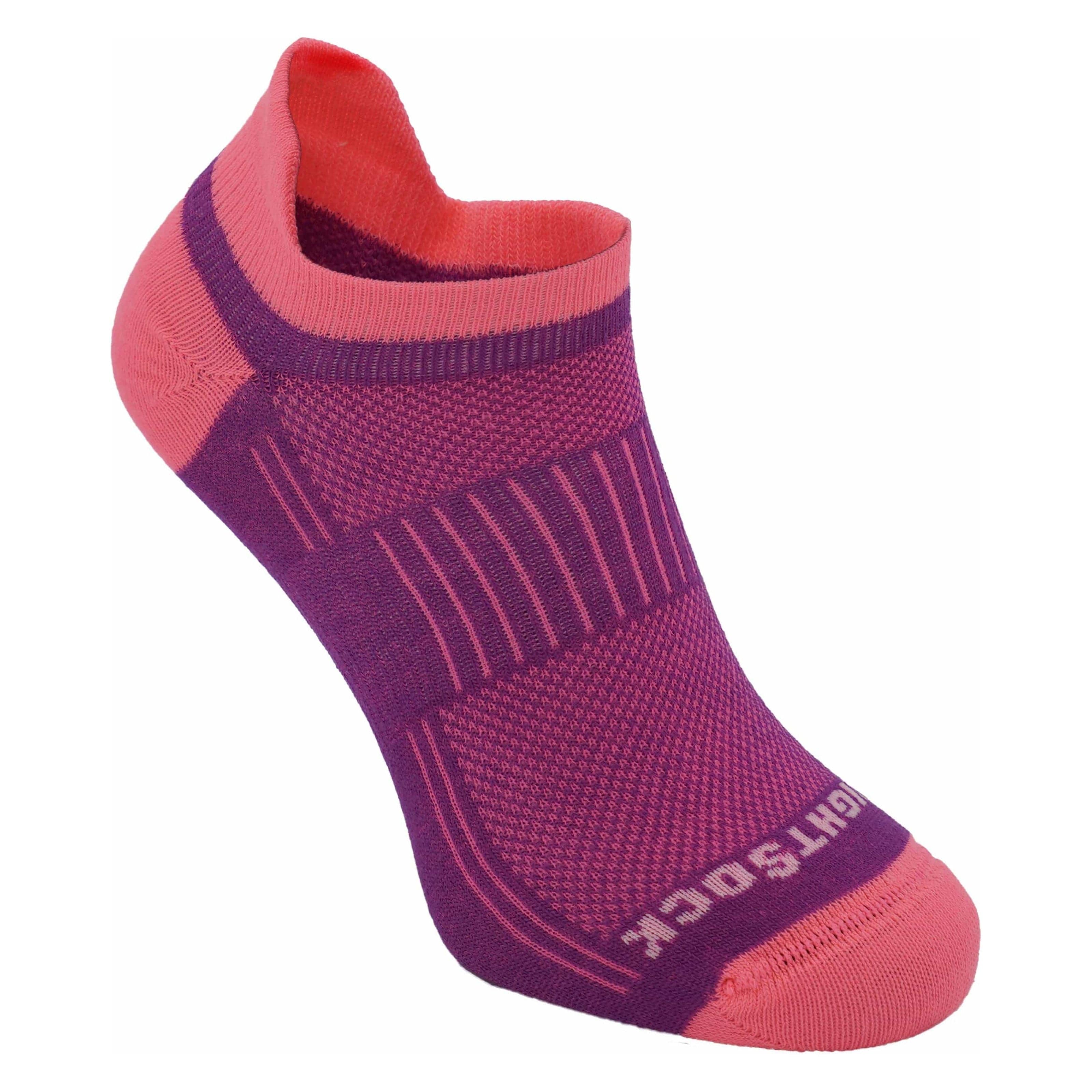 Wrightsock Coolmesh II Tab Socks  -  Small / Plum Pink