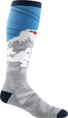 Darn Tough Mens Heady Yeti Over-The-Calf Midweight Ski & Snowboard Socks  -  Medium / Gray