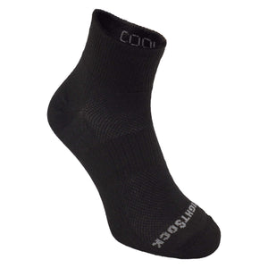 Wrightsock Coolmesh II Quarter Socks  -  Small / Black / Single Pair