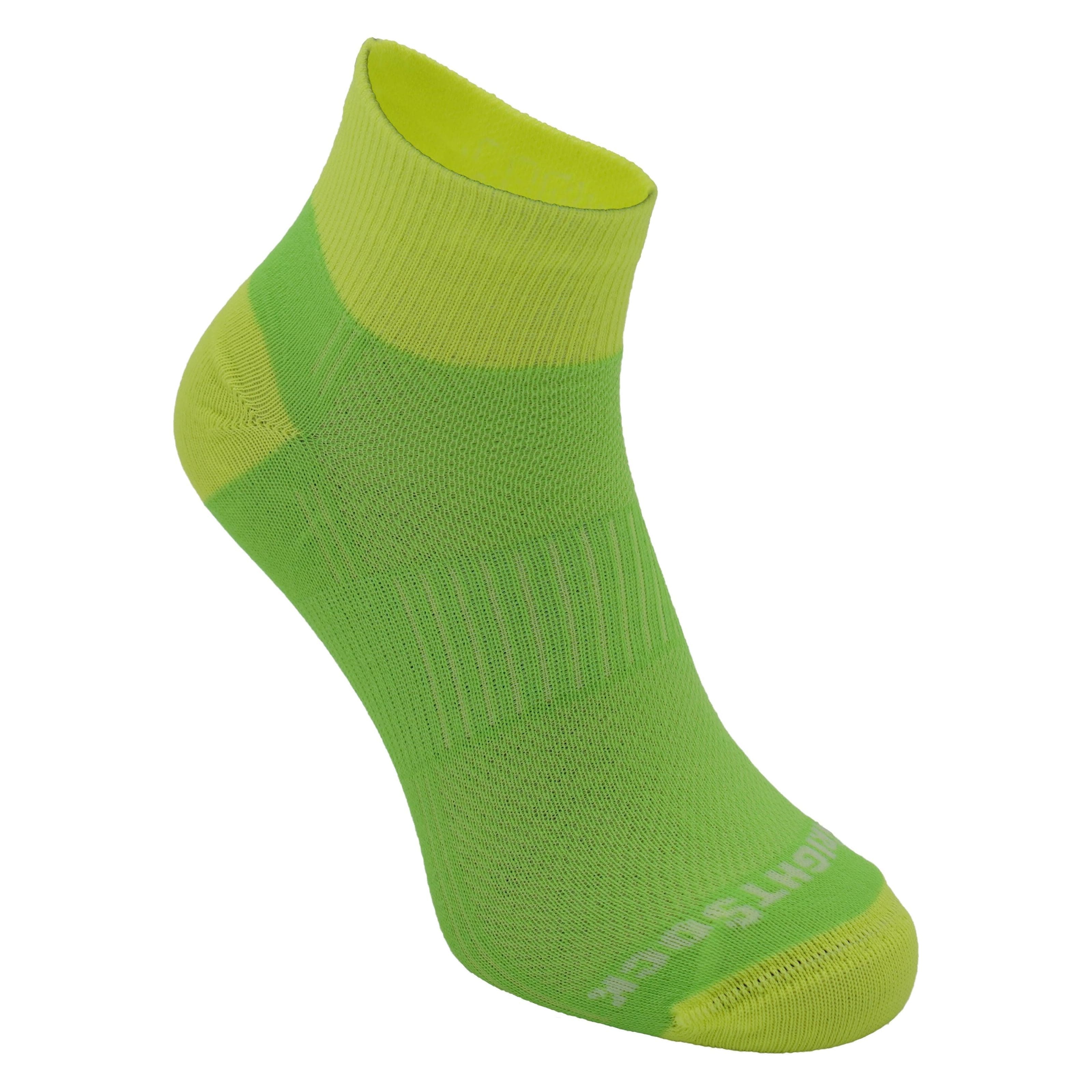 Wrightsock Coolmesh II Quarter Socks  -  Small / Lemon Lime