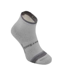 Wrightsock Coolmesh II Quarter Socks  -  Small / White Grey / Single Pair
