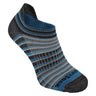 Wrightsock Coolmesh II Stripes Tab Anti-Blister Socks  -  Small / Turquoise/Black/White