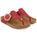 Haflinger Womens Round Buckle Corinna Sandals  -  36 / Red