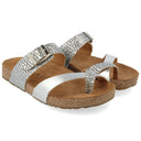 Haflinger Womens Juno Sandals  -  36 / Silver Metallic