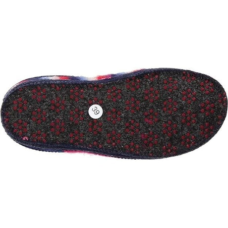 Haflinger Calypso Wool Slippers  -  38 / Pacific/Strawberry
