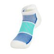 Thorlo Mens 84N Running Maximum Cushion Low Cut Socks  -  Large / White/Blue