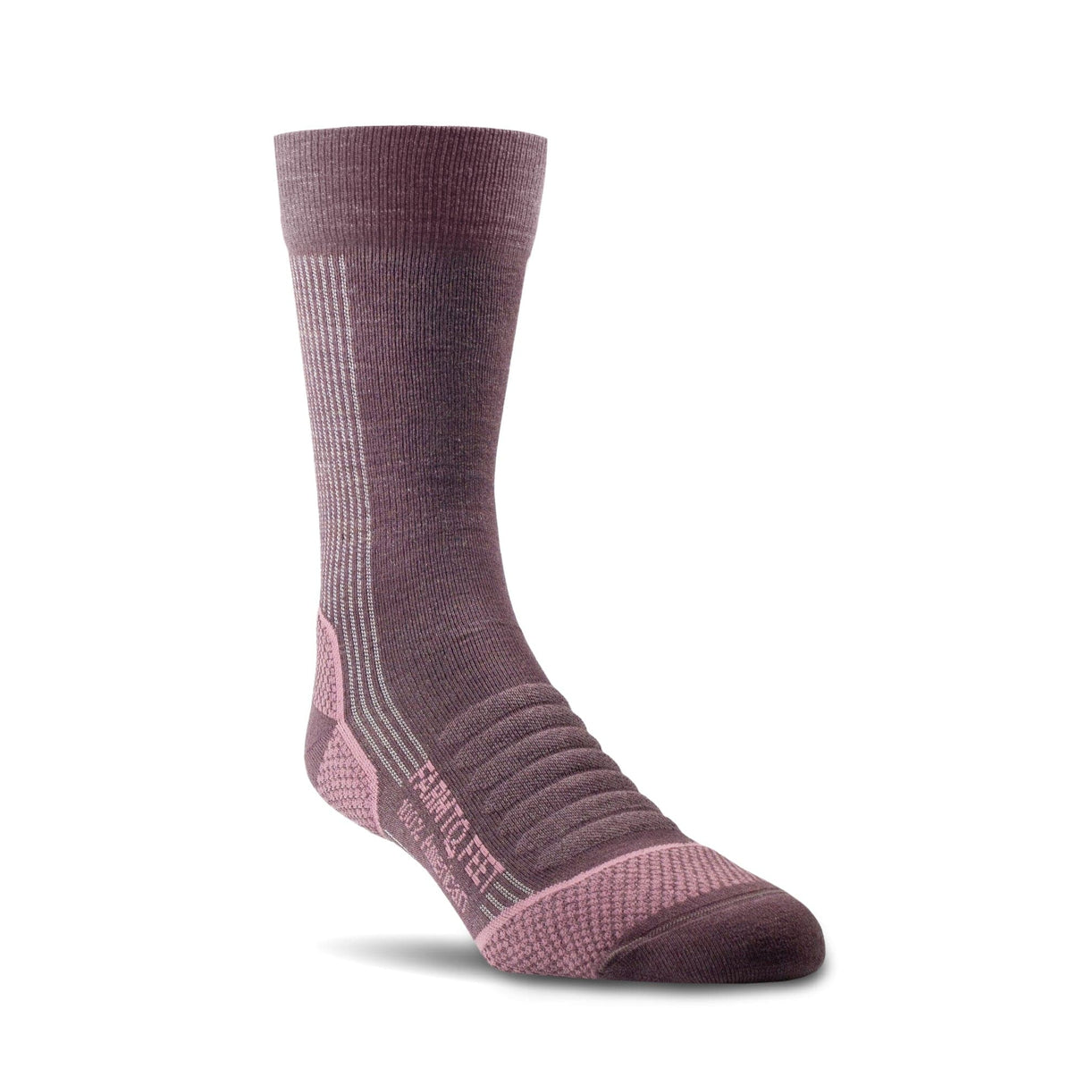 Farm to Feet Mens Damascus Light Cushion Crew Hiking Socks  -  Small / Dewberry