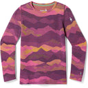 Smartwool Kids Classic Thermal Merino Base Layer Crew - Clearance  -  X-Large / Purple Iris Mtn Scape