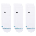 Stance Icon Quarter 3-Pack Socks  -  Small / White