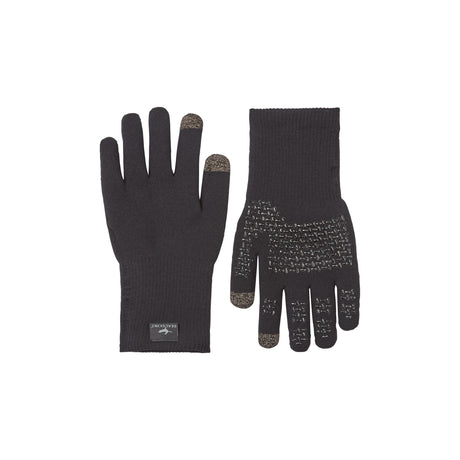 Sealskinz Anmer Waterproof All-Weather Ultra Grip Knitted Gloves  -  Small / Black