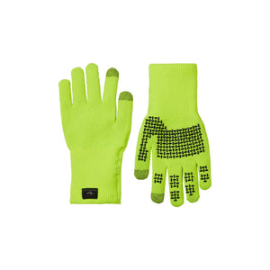 Sealskinz Anmer Waterproof All-Weather Ultra Grip Knitted Gloves  -  Small / Neon Yellow