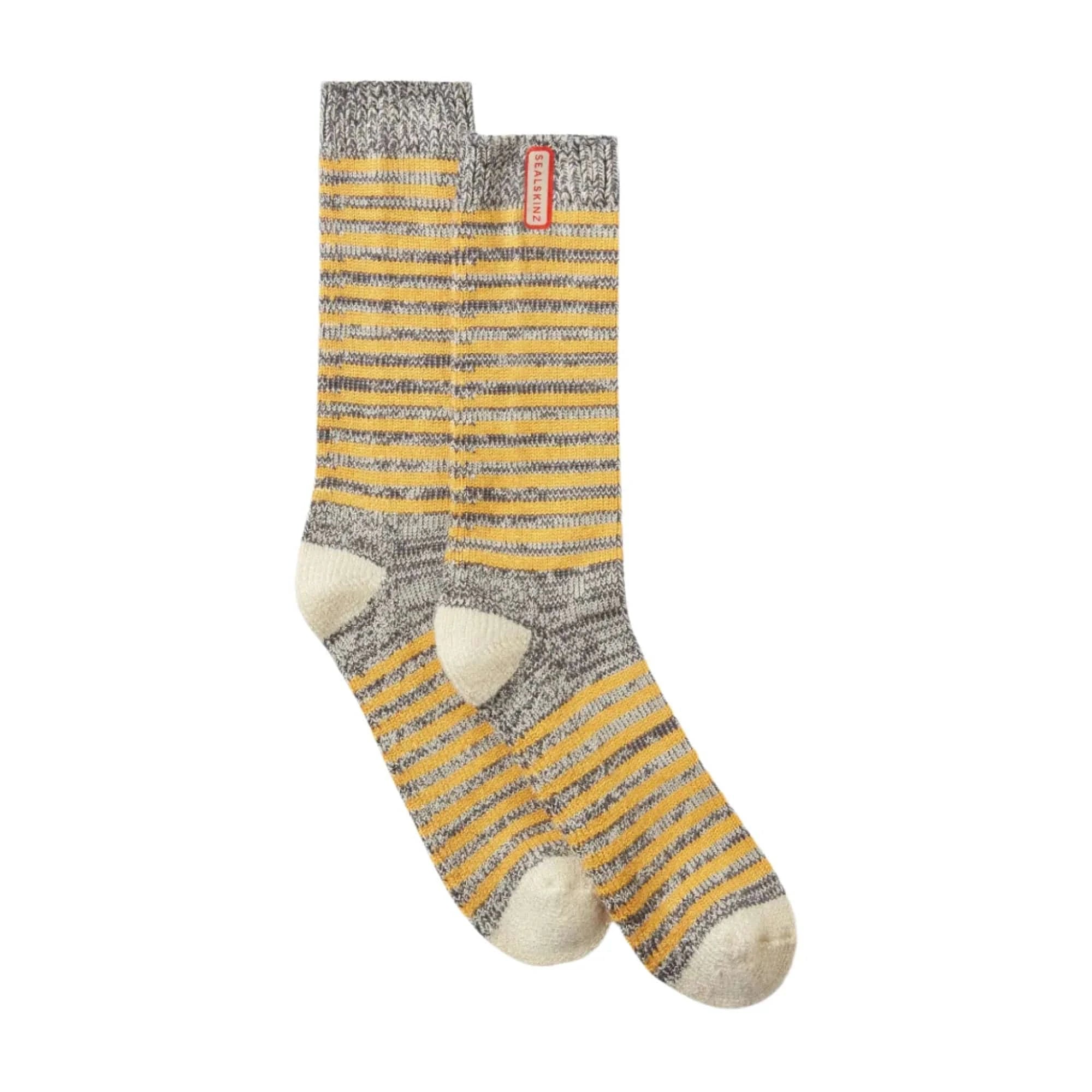 Sealskinz Attleborough Bamboo Mid Length Lightweight Socks  -  Small / Yellow