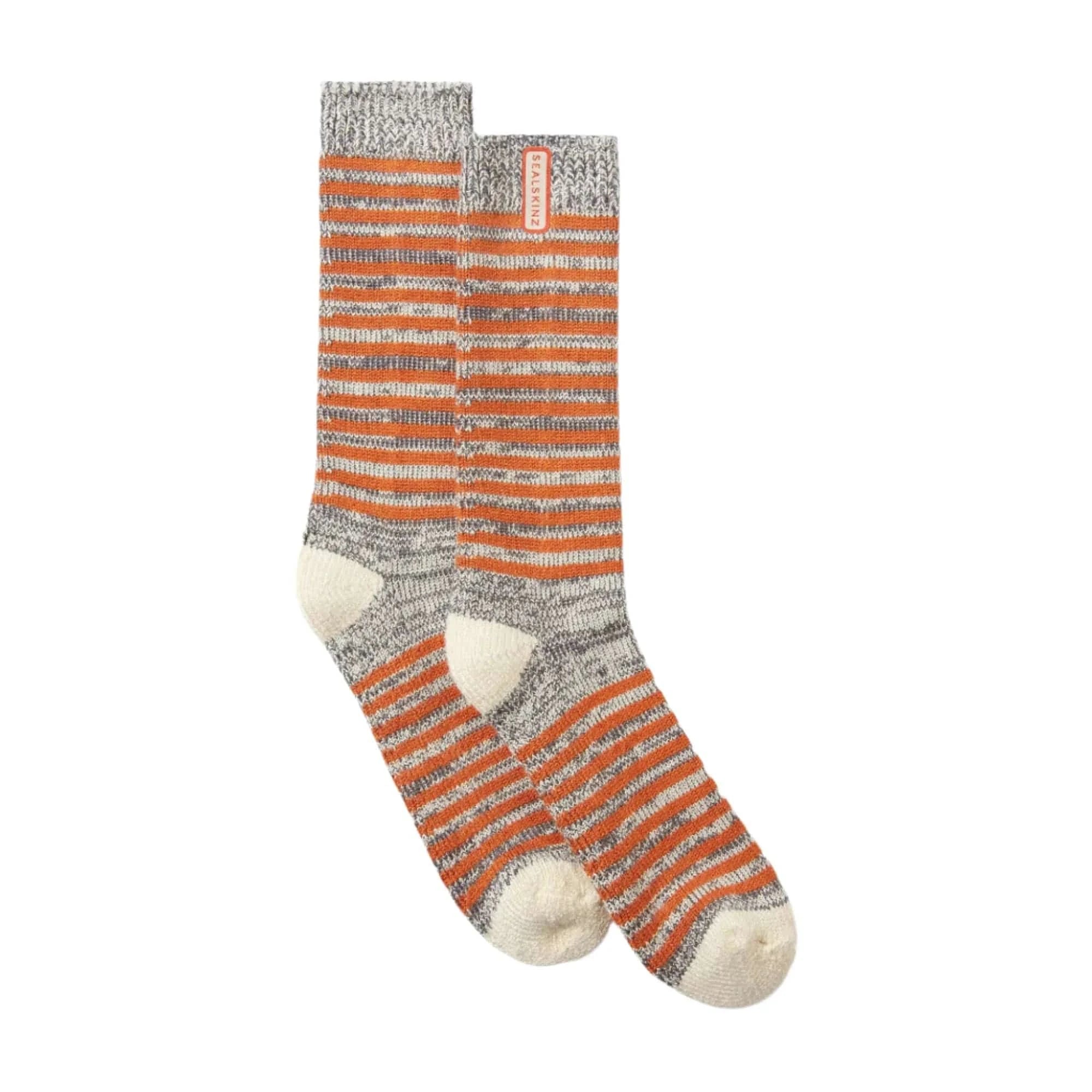 Sealskinz Attleborough Bamboo Mid Length Lightweight Socks  -  Small / Orange