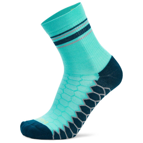 Balega Silver Mini Crew Socks  -  Small / Teal