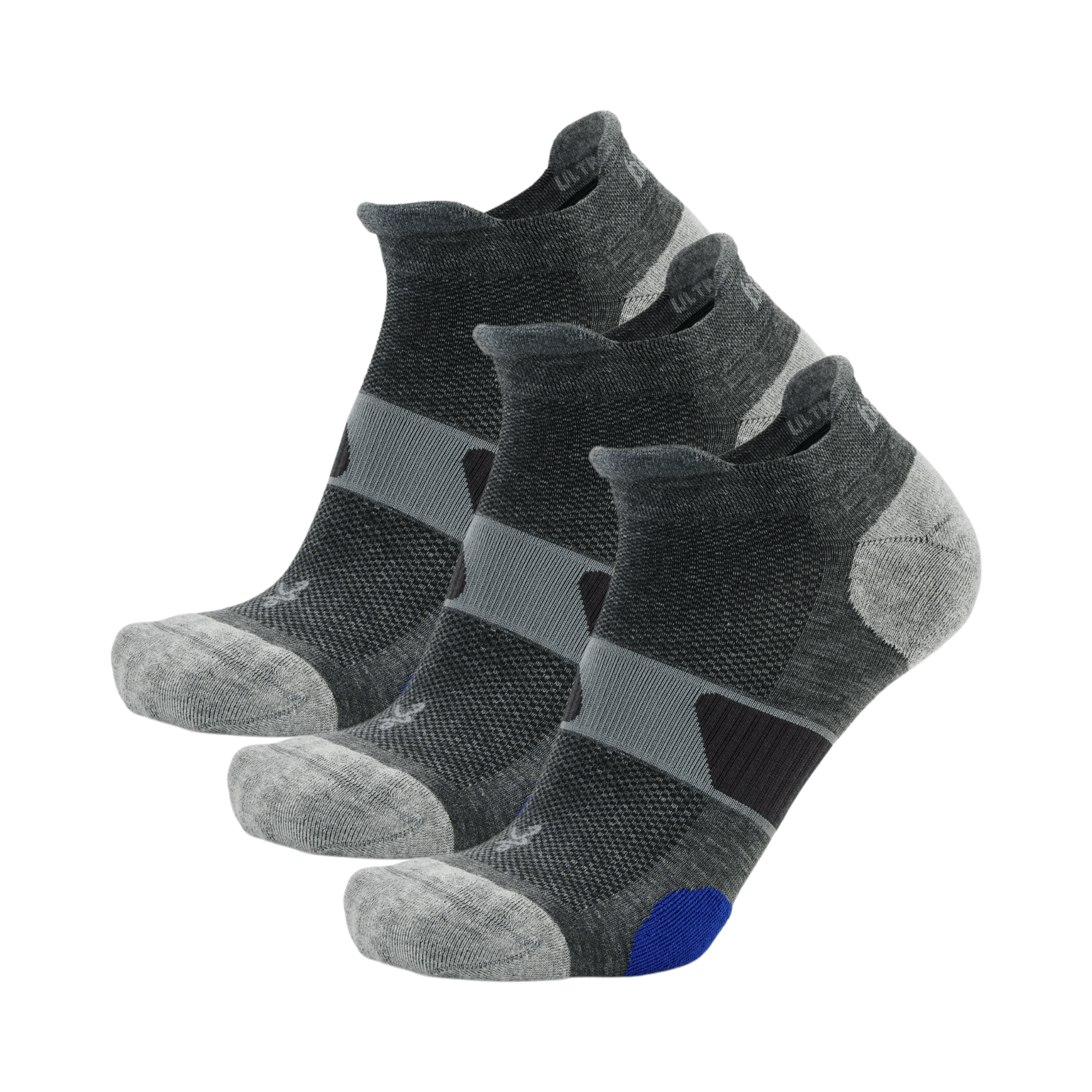 Balega UltraGlide with Lycra Dry No Show 3-Pack  Socks  -  Small / Grey Heather