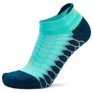 Balega Silver No Show Tab Socks  -  Small / Teal