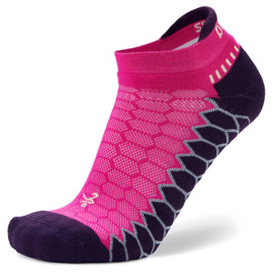 Balega Silver No Show Tab Socks  -  Small / Electric Pink