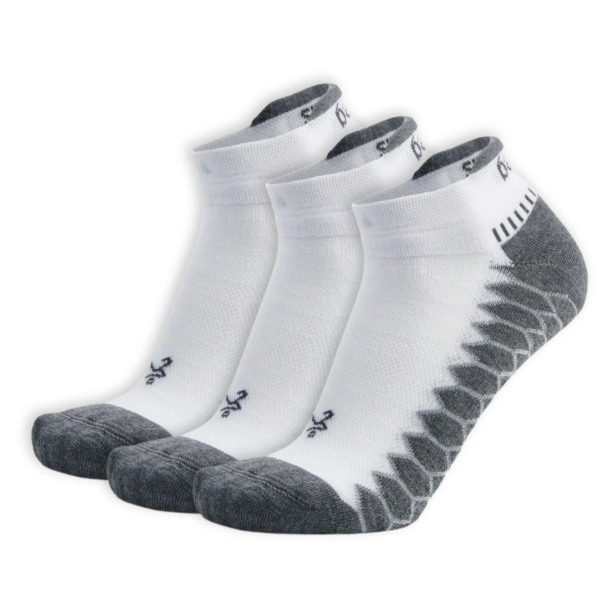 Balega Silver No Show Tab 3-Pack Socks  -  Small / White