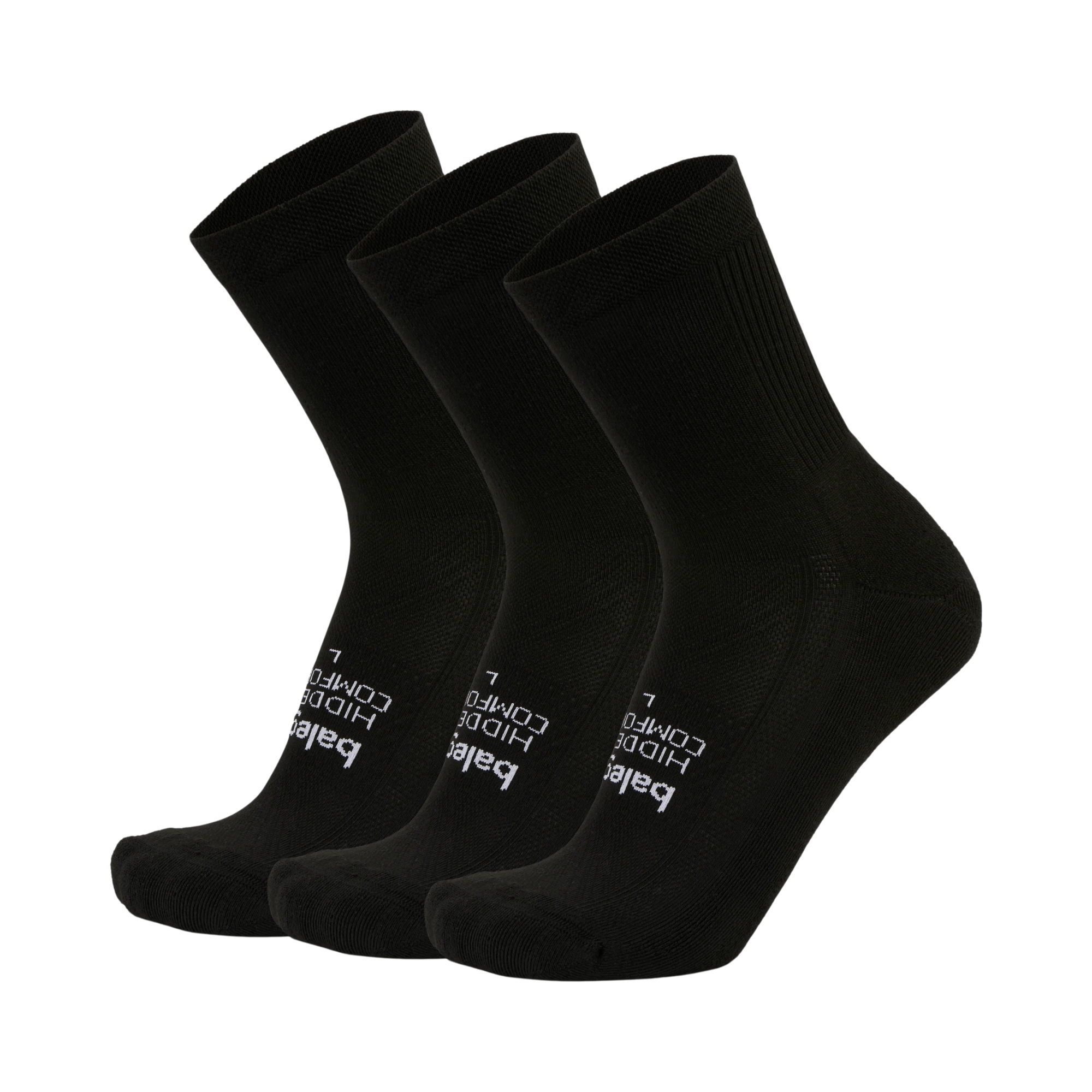 Balega Hidden Comfort Mini Crew 3-Pack Socks  -  Small / Black