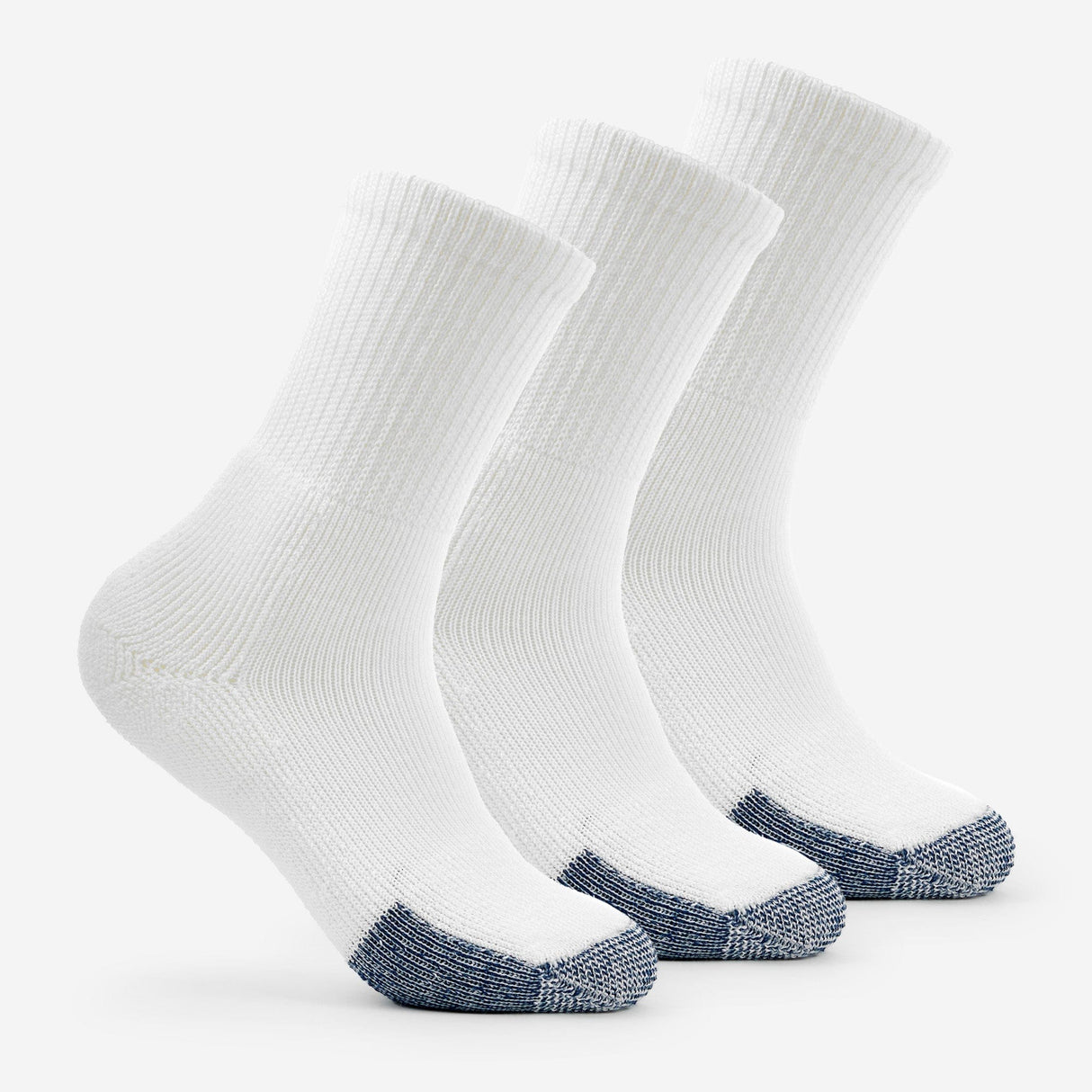 Thorlo Basketball Maximum Cushion Crew Socks  -  Large / White / 3-Pair Pack
