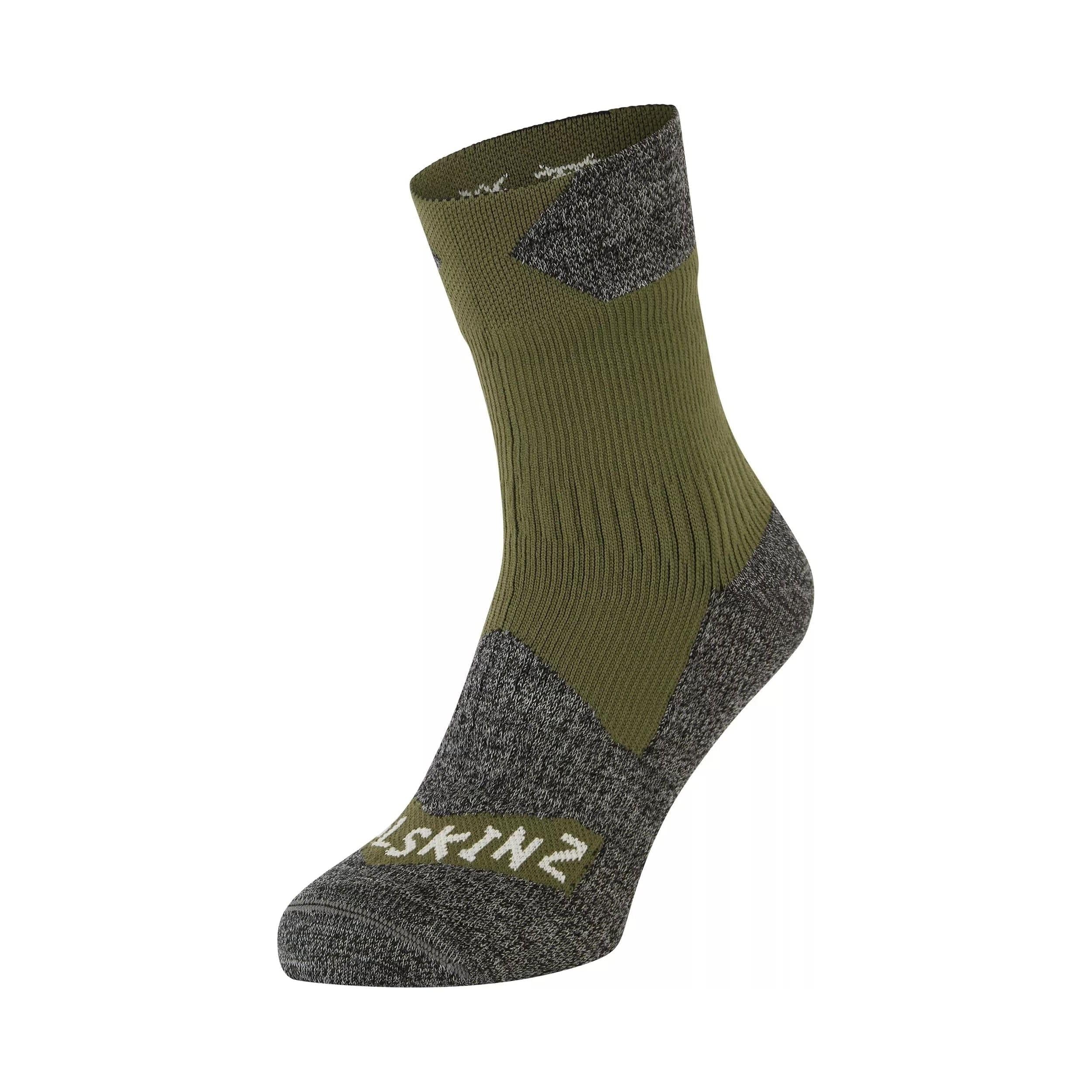 Sealskinz Bircham Waterproof All Weather Ankle Length Socks  -  Small / Olive