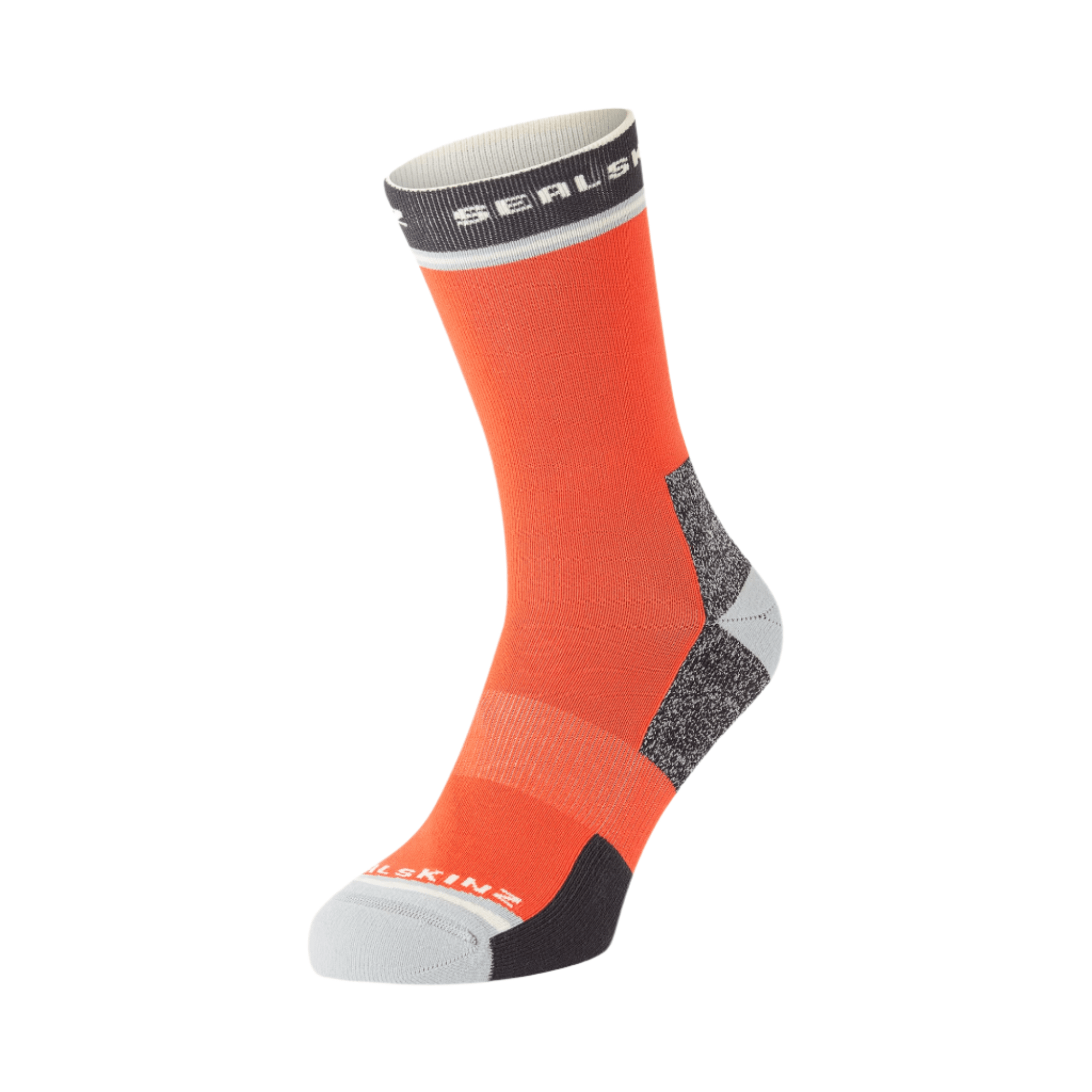 Sealskinz Blofield Anti-Blister Mid Length Running Socks  -  Small / Orange