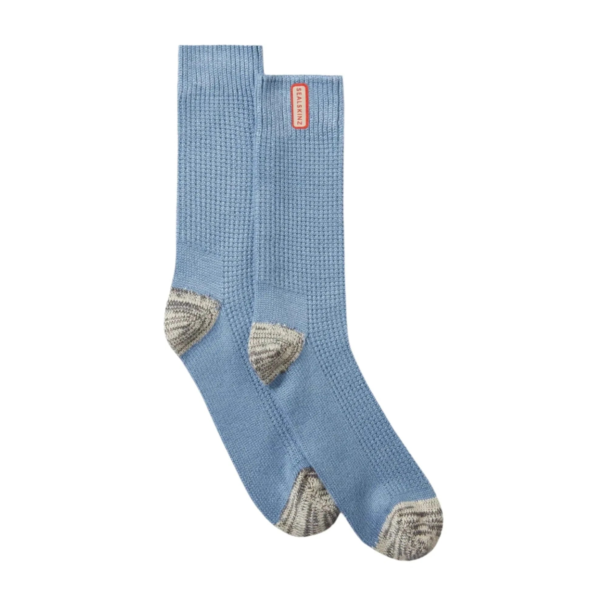 Sealskinz Bradenham Bamboo Mid Length Lightweight Waffle Socks  -  Small / Light Blue