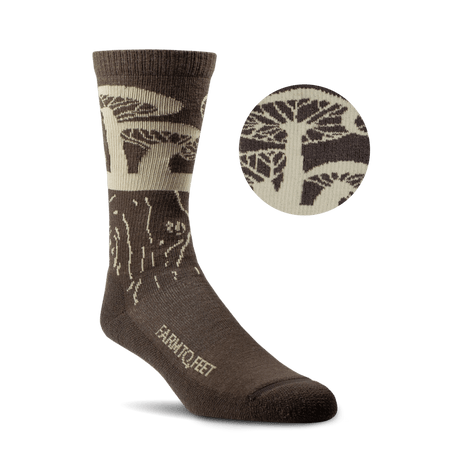 Farm to Feet Sonoma Everyday Light Cushion Crew Socks  -  Medium / Brown